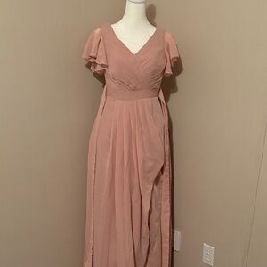 Elegant Pink Maxi Dress